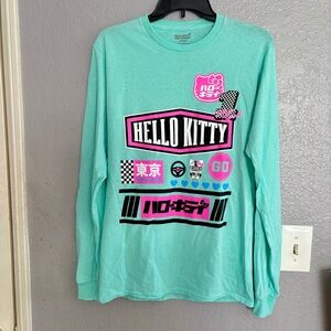 Hello Kitty TOKYO SPEED Mint Green Long Sleeve Tee NEW Small